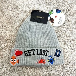 Disney Pixar Finding Dory “Get Lost” Embroidered Beanie NWT